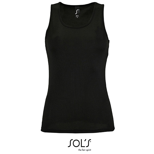 Top Damski Sportowy Oddychajacy L02117 - Black