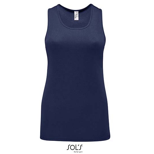 Top Damski Sportowy Oddychajacy L02117 - French Navy