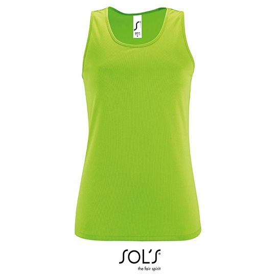 Top Damski Sportowy Oddychający L02117 - Neon Green