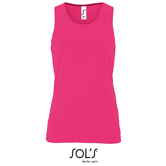 Top Damski Sportowy Oddychajacy L02117 - Neon Pink