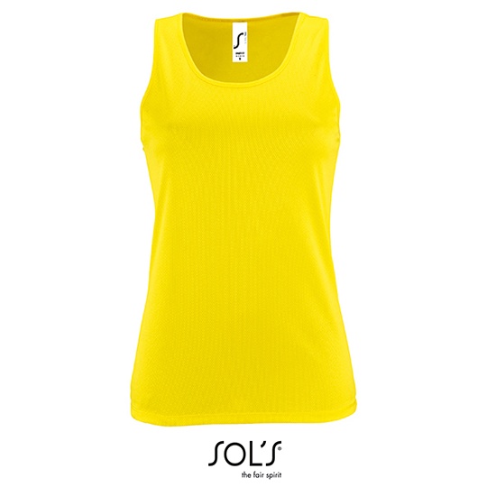 Top Damski Sportowy Oddychajacy L02117 - Neon Yellow