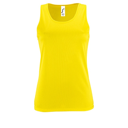Top Damski Sportowy Oddychający L02117 - Neon Yellow
