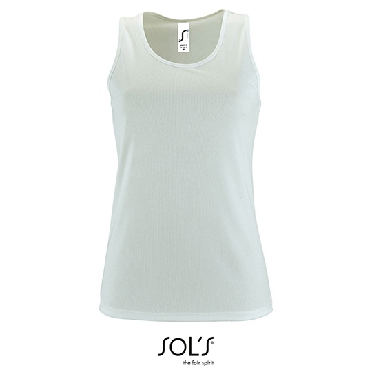 Top Damski Sportowy Oddychajacy L02117 - White