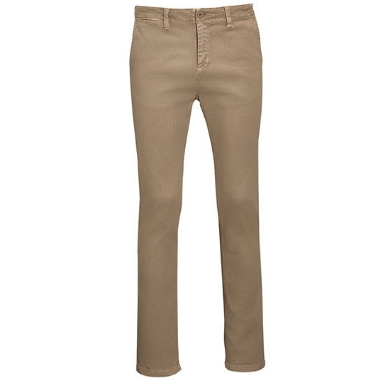 Męskie spodnie chino L02120 - Chestnut