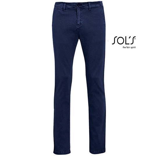 Meskie spodnie chino L02120 - French Navy