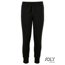 Spodnie Dresowe Dzieciece Slim Bawelniane Poliestrowe L02121 - Black