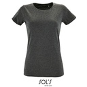 T-shirt Damski Półczesana Bawełna Ring-Spun L02758 - Charcoal Melange