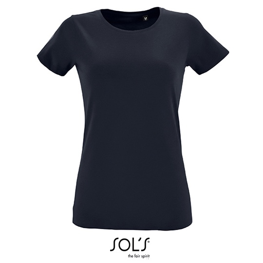T-shirt Damski Polczesana Bawelna Ring-Spun L02758 - French Navy
