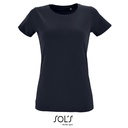 T-shirt Damski Półczesana Bawełna Ring-Spun L02758 - French Navy