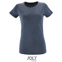 Damski T-shirt z okrągłym dekoltem L02758 - Heather Denim