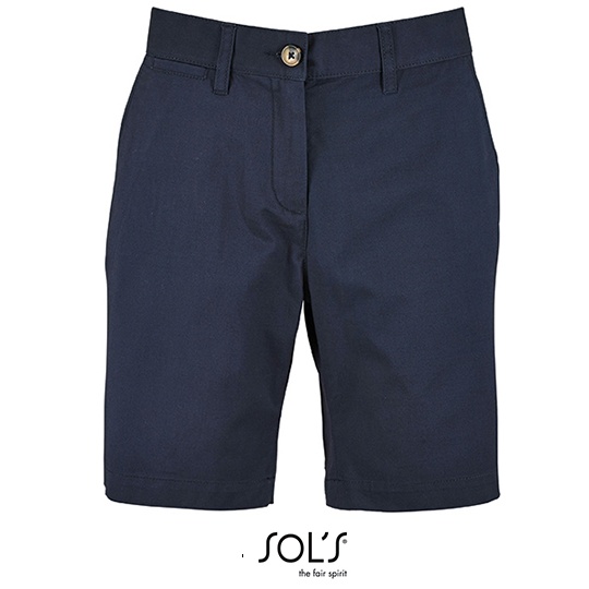 Damskie Bermudy Chino Bawelniane L02762 - French Navy