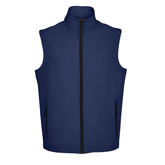 Bezrękawnik Męski Softshell Wodoodporny L02887 - French Navy