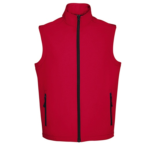 Bezrękawnik Męski Softshell Wodoodporny L02887 - Pepper Red