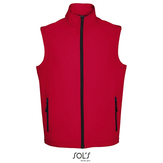 Bezrekawnik Meski Softshell Wodoodporny L02887 - Pepper Red