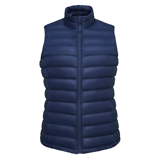 Damska pikowana kamizelka slim L02890 - French Navy
