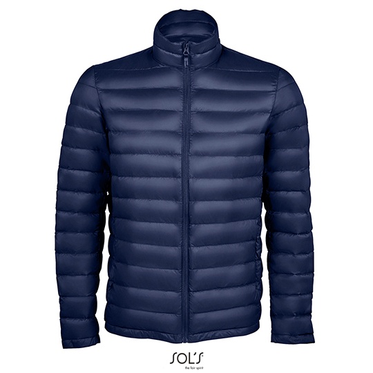 Męska kurtka puchowa slim z kołnierzem L02898 - French Navy