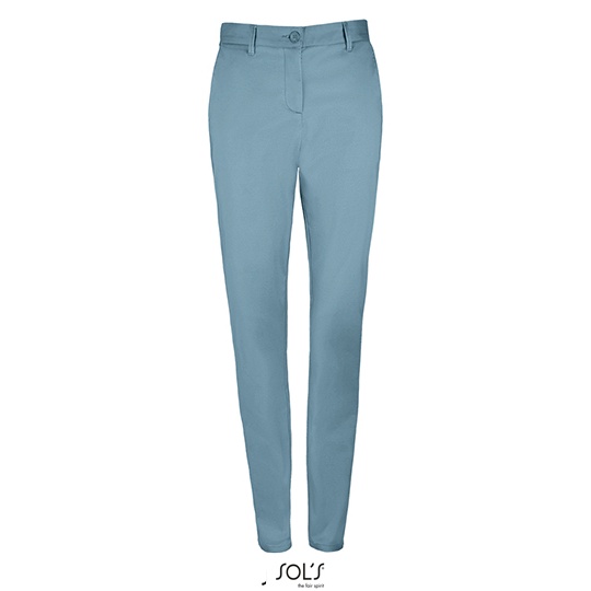 Dopasowane spodnie damskie L02918 - Creamy Dark Blue