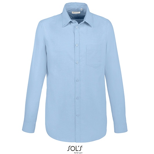 Koszula Męska Slim Bawełniana Poliestrowa L02920 - Sky Blue