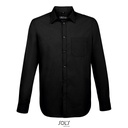 Koszula Meska Slim Poliester Bawelna L02922 - Black
