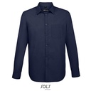 Koszula Męska Slim Poliester Bawełna L02922 - Dark Blue