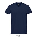 T-shirt Męski Dekolt V Bawełniany L02940 - French Navy