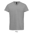 T-shirt Meski Dekolt V Bawelniany L02940 - Grey Melange