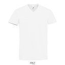 T-shirt Meski Dekolt V Bawelniany L02940 - White