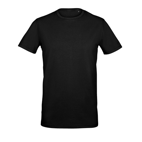 T-Shirt Męski Elastyczny L02945 - Deep Black