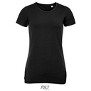 T-shirt Damski Elastyczna Bawełna L02946 - Black