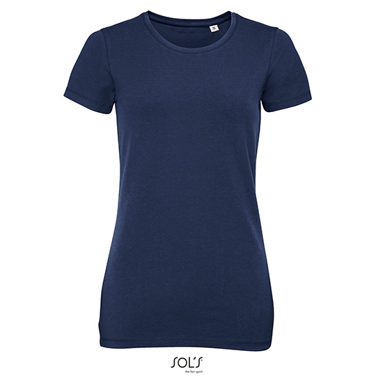 T-shirt Damski Elastyczna Bawełna L02946 - French Navy