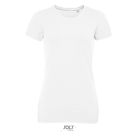 T-shirt Damski Elastyczna Bawelna L02946 - White