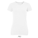 T-shirt Damski Elastyczna Bawelna L02946 - White