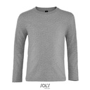 Dziecieca Koszulka Dlugi Rekaw Bawelniana L02947 - Grey Melange