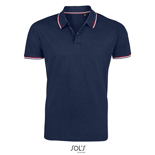 Polo Meskie Krotki Rekaw Bawelna Pika L02949 - French Navy
