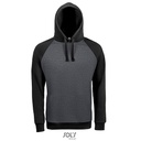 Bluza Unisex Raglanowa Polarowa Dwukolorowa L02998 - Charcoal Grey Melange & Black