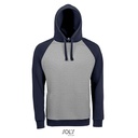 Bluza Unisex Raglanowa Polarowa Dwukolorowa L02998 - Grey Melange & French Navy