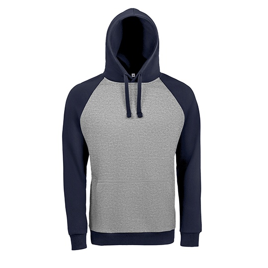 Bluza Unisex Raglanowa Polarowa Dwukolorowa L02998 - Grey Melange & French Navy