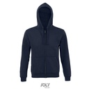Bluza Meska na Zamek Bawelniana Szczotkowana L03105 - French Navy