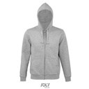 Bluza Meska na Zamek Bawelniana Szczotkowana L03105 - Heather Grey Melange