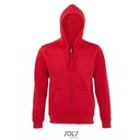 Bluza Meska na Zamek Bawelniana Szczotkowana L03105 - Red
