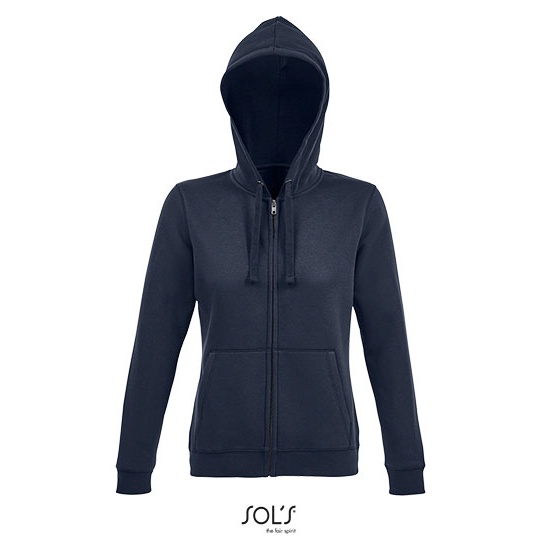 Bluza Damska Rozpinana z Kapturem Bawelniana LSF L03106 - French Navy