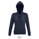 Bluza Damska Rozpinana z Kapturem Bawelniana LSF L03106 - French Navy