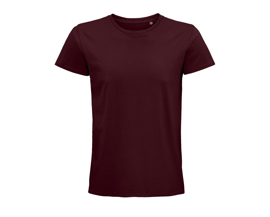 T-shirt Męski Klasyczny Bawełna Organiczna L03565 - Burgundy
