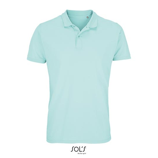 Koszulka Polo Klasyczna Bawełna Organiczna Pique L03566 - Arctic Blue