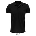 Koszulka Polo Klasyczna Bawelna Organiczna Pique L03566 - Black
