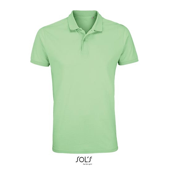 Koszulka Polo Klasyczna Bawelna Organiczna Pique L03566 - Frozen Green