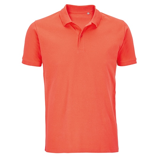 Koszulka Polo Klasyczna Bawelna Organiczna Pique L03566 - Pop Orange