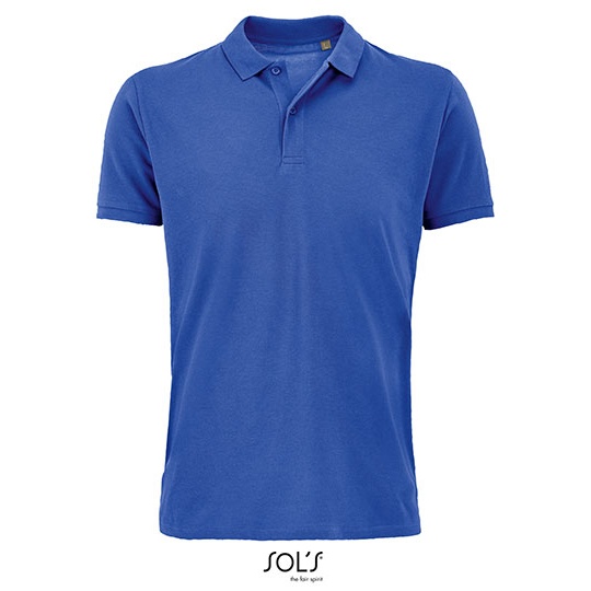 Koszulka Polo Klasyczna Bawelna Organiczna Pique L03566 - Royal Blue 241