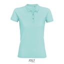 Koszulka Polo Damska Klasyczna Bawełna Organiczna Pique L03575 - Arctic Blue