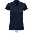 Koszulka Polo Damska Klasyczna Bawełna Organiczna Pique L03575 - French Navy